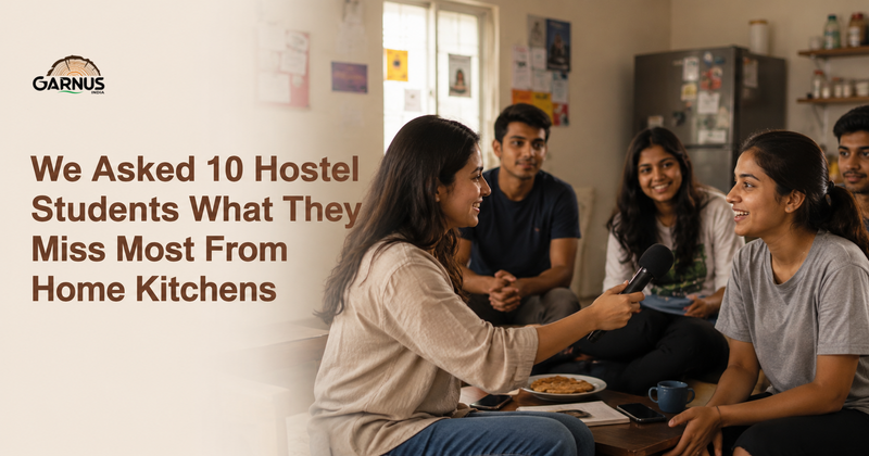 A group of hostel students takes part in a casual interview about what they miss most from their home kitchens.