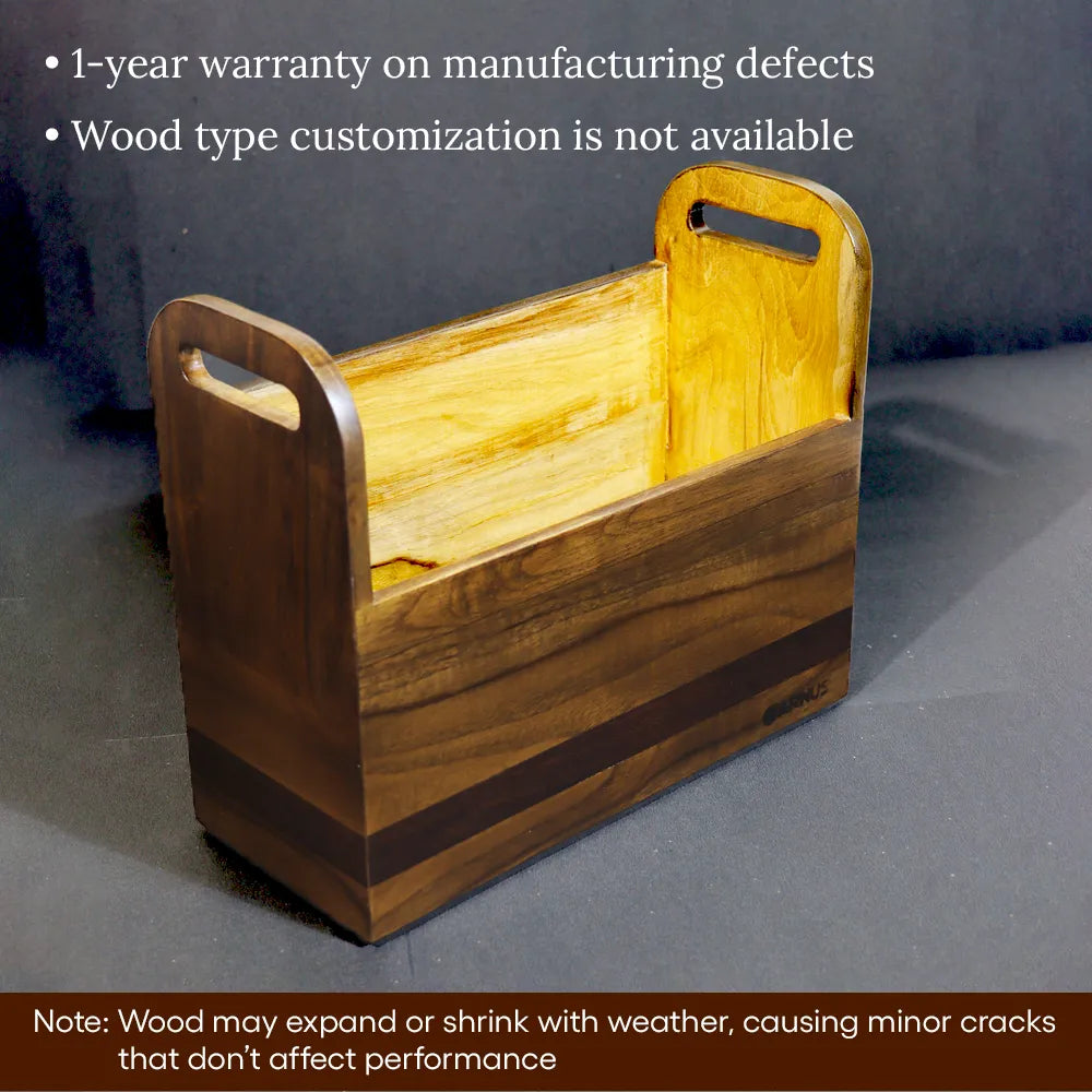 Wooden Magazine Holder Rack