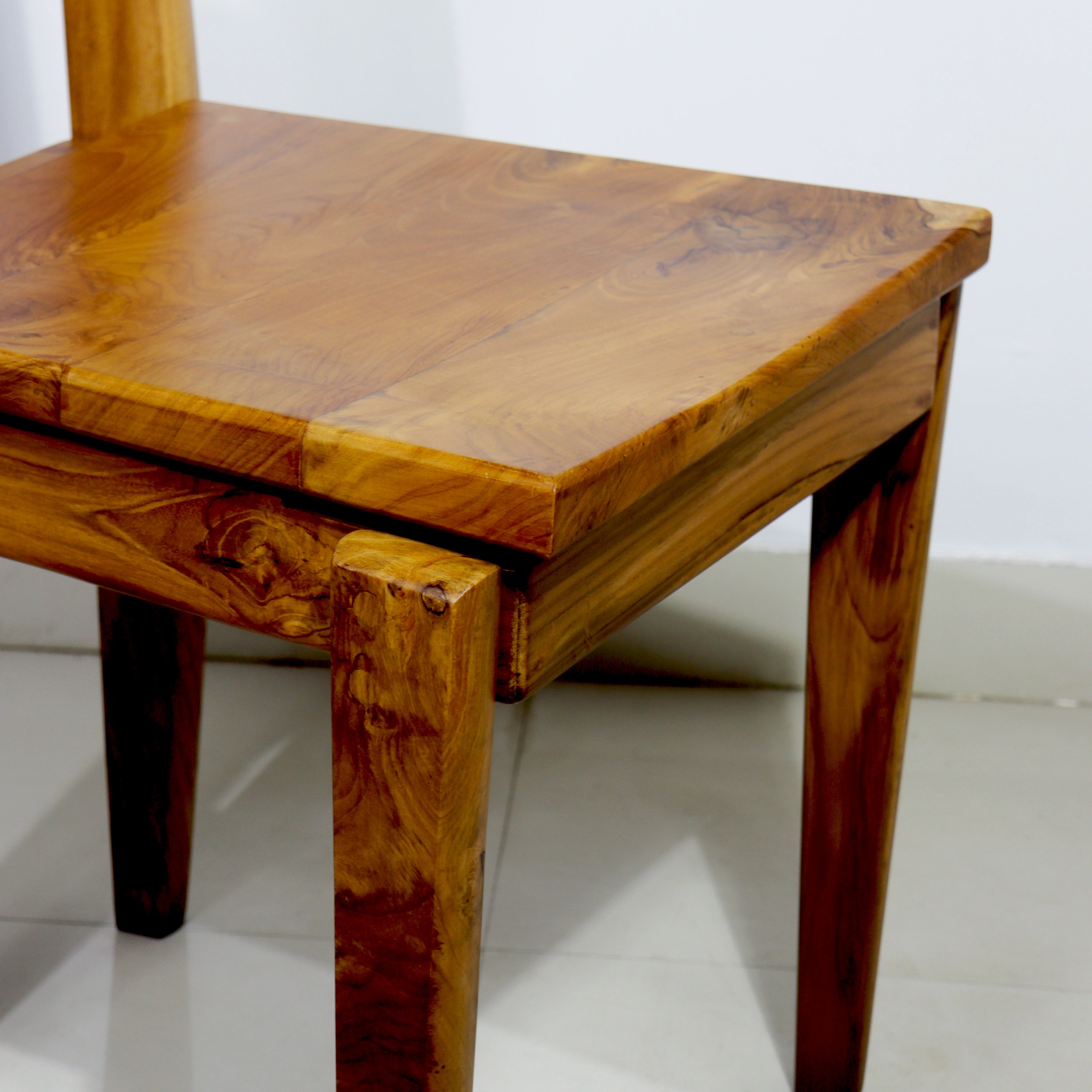 Wooden chair with a white background