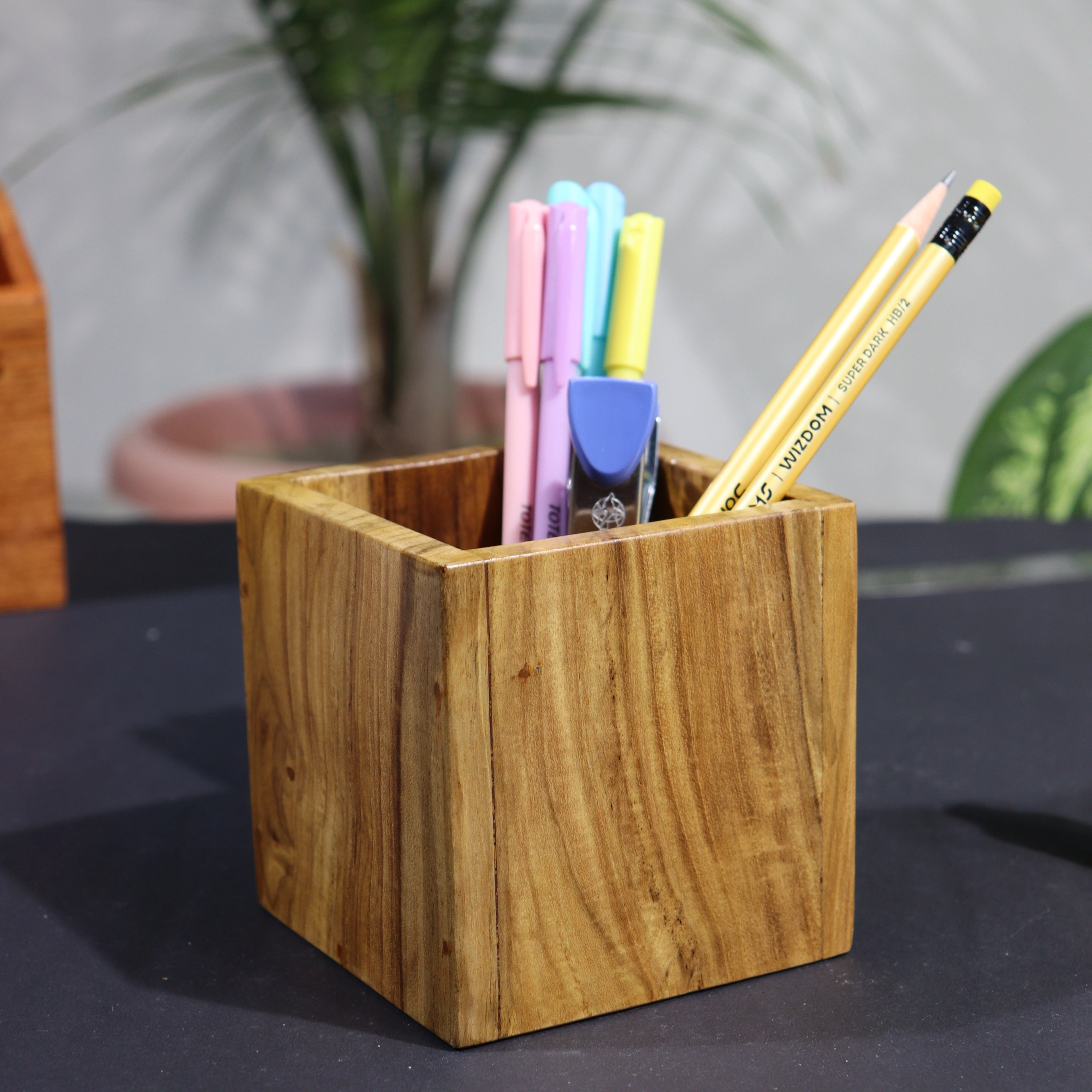 Teak Wood Desk Organizer