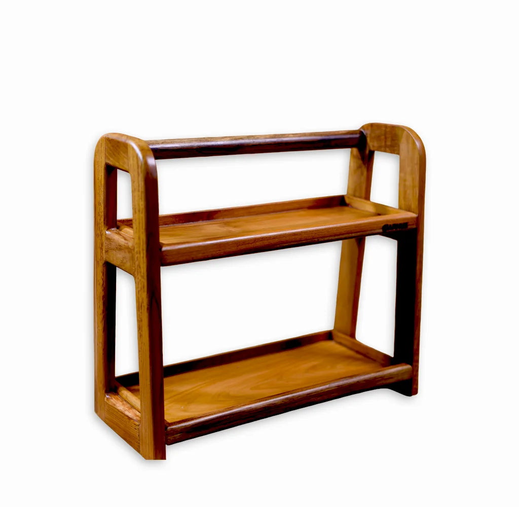Modern Teak Wood Shelf Organizer