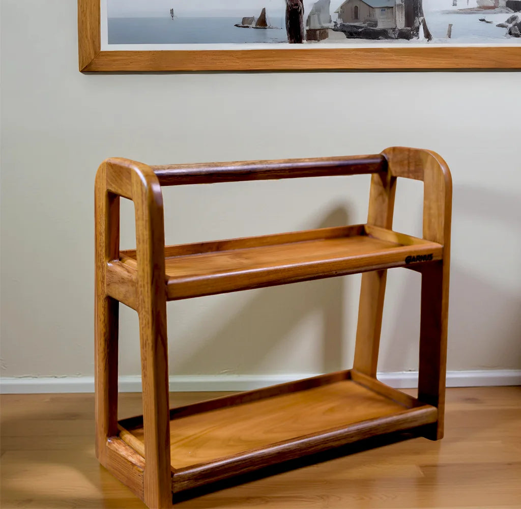 Modern Teak Wood Shelf Organizer