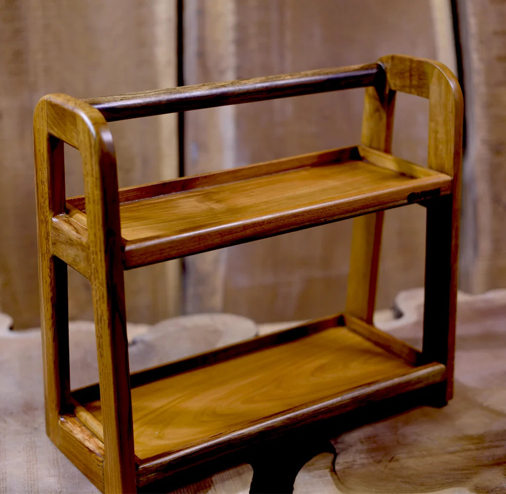 Modern Teak Wood Shelf Organizer