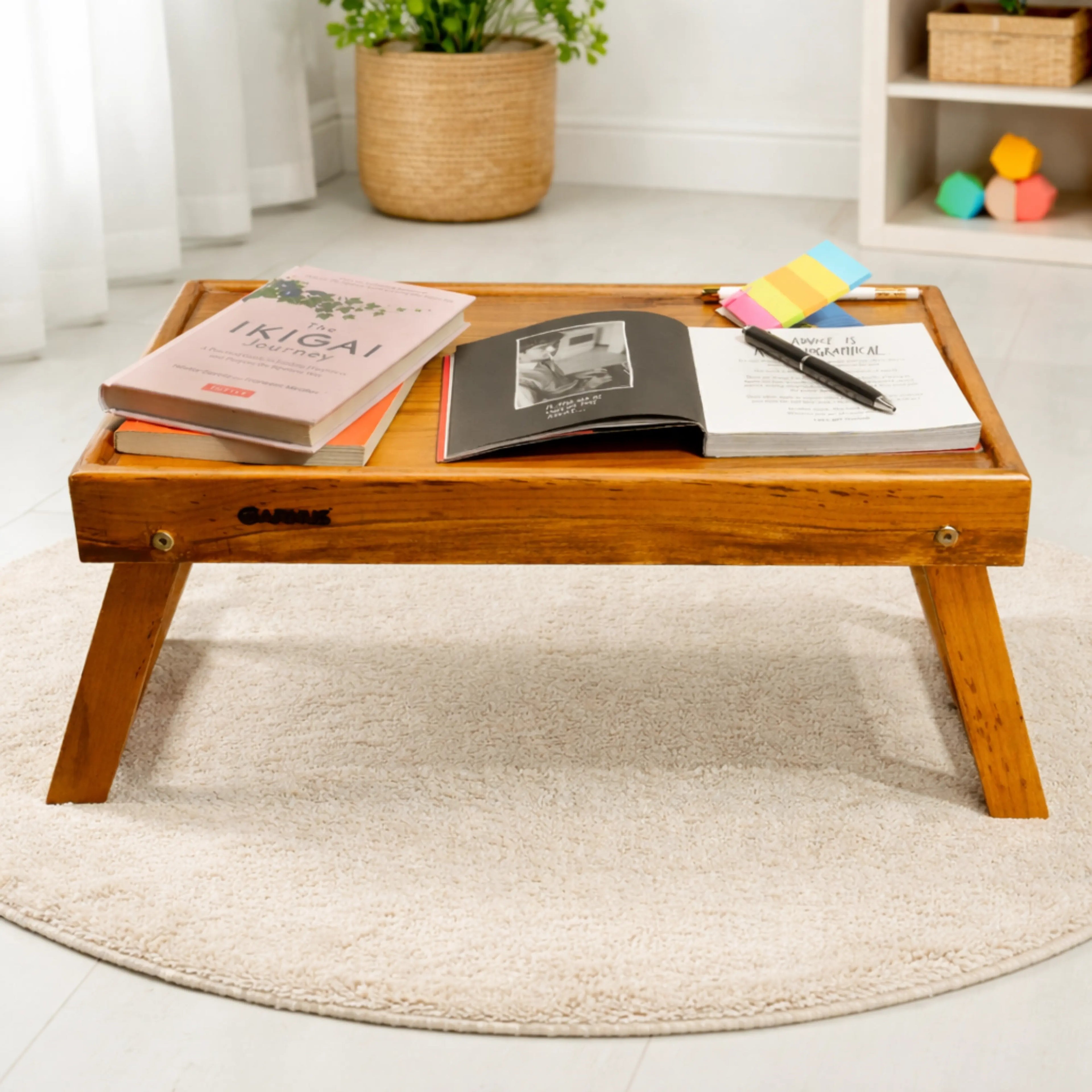 Multipurpose Teak Wood Foldable Table