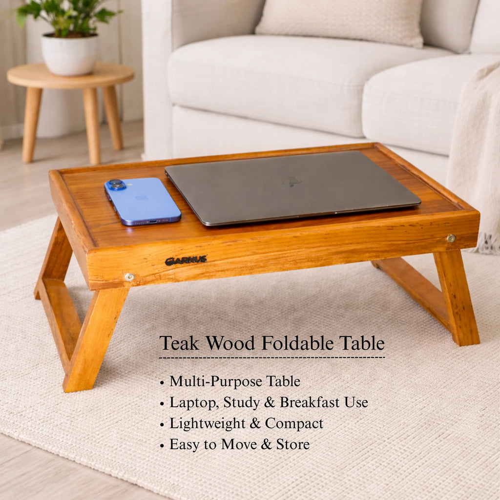 Multipurpose Teak Wood Foldable Table