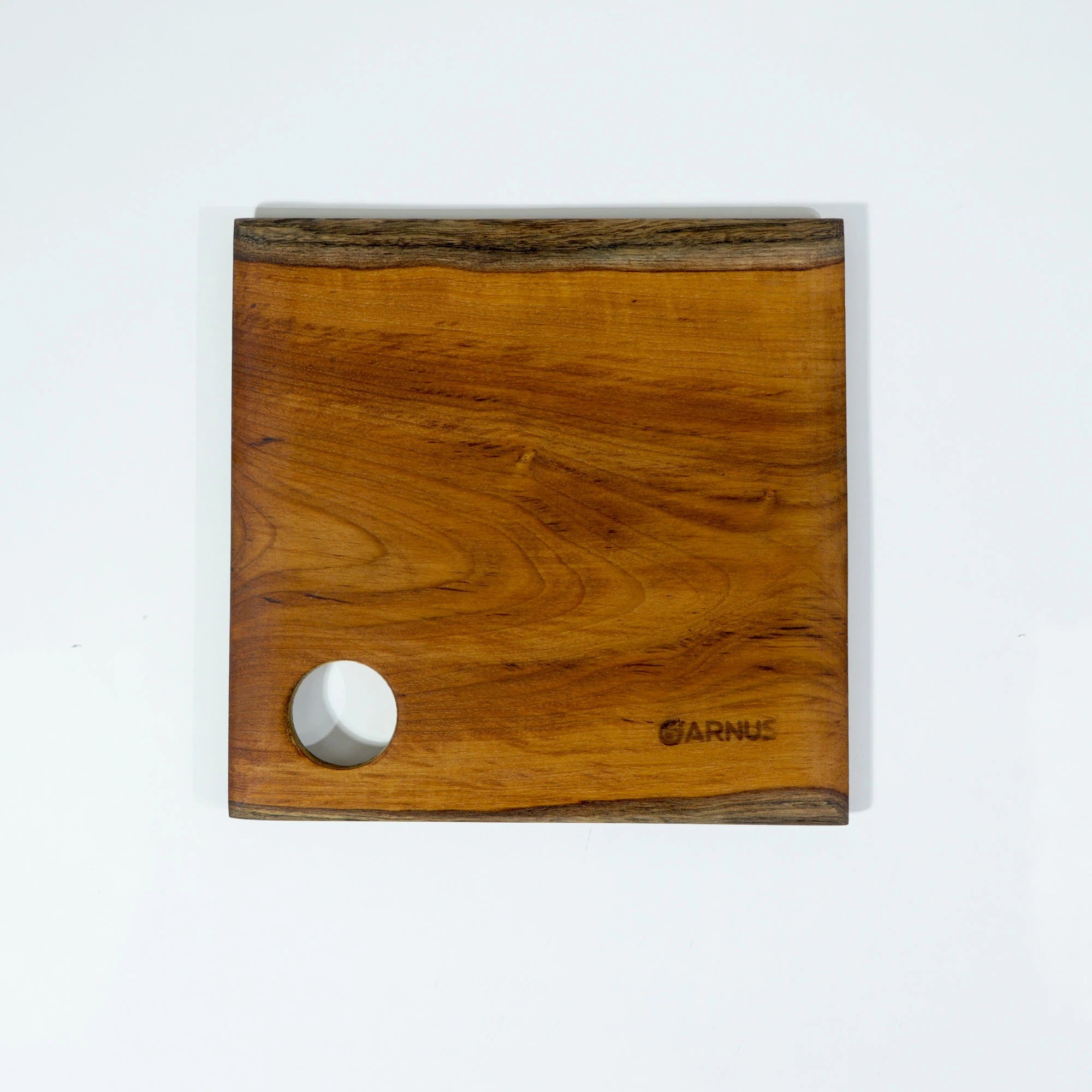 Organic Teakwood Chopping Board - Square on a white background