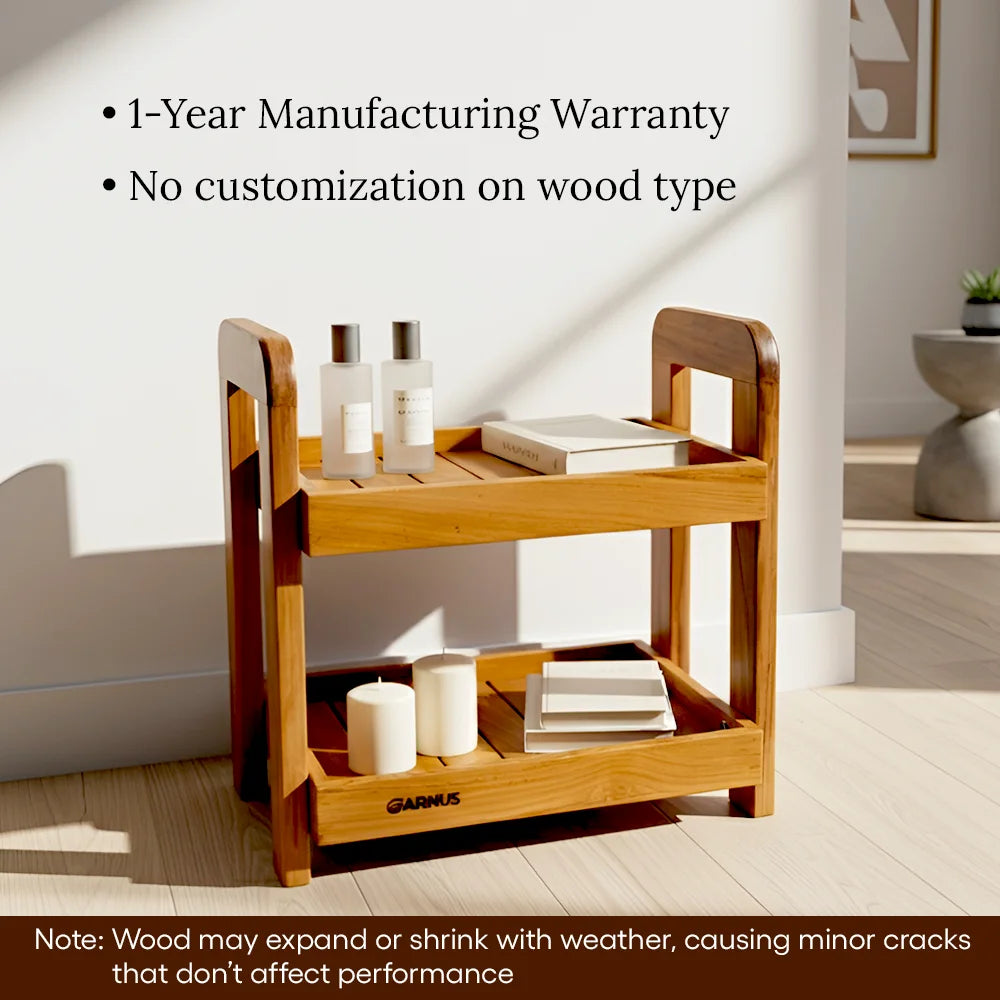 Premium Teak Wood Shelf Organizer