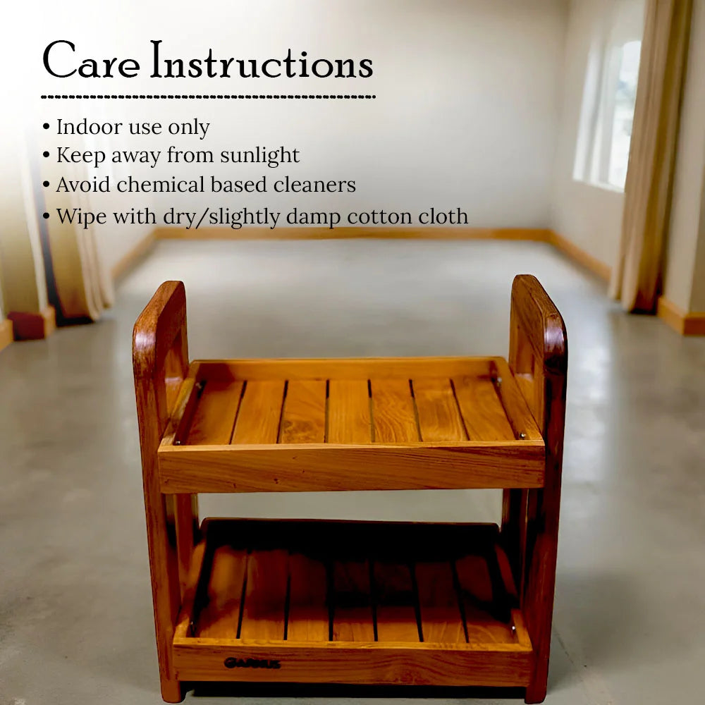 Premium Teak Wood Shelf Organizer