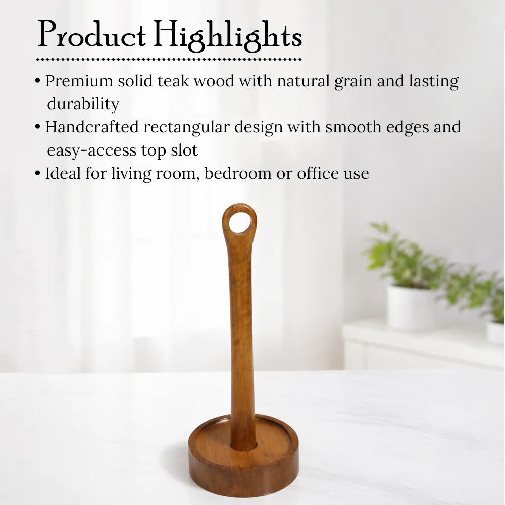 Wooden Paper Towel Holder Stand