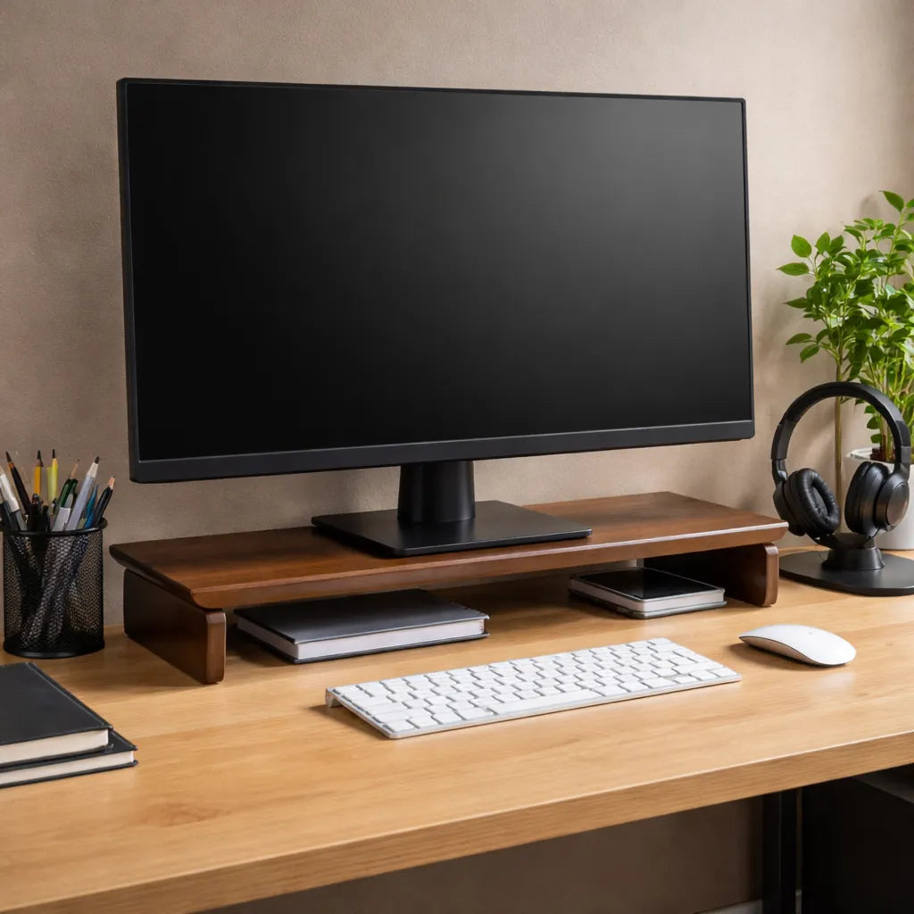 Wooden Monitor Riser Stand