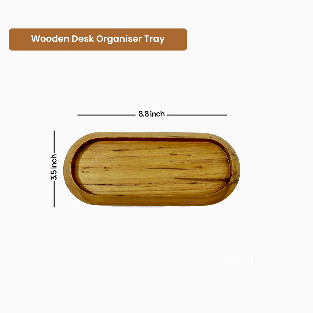 Wooden Desk Organiser Tray