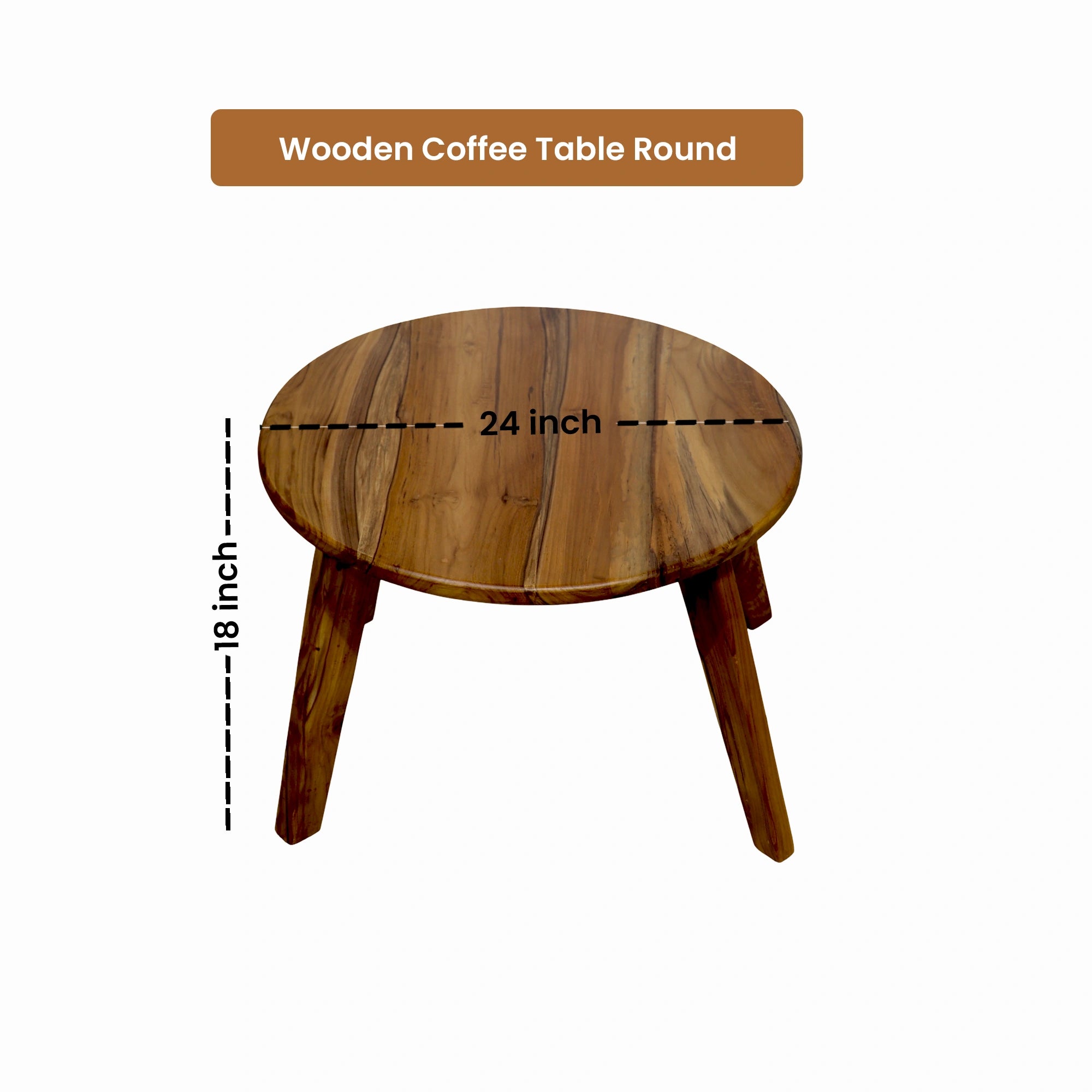 Wooden Coffee Table - Round