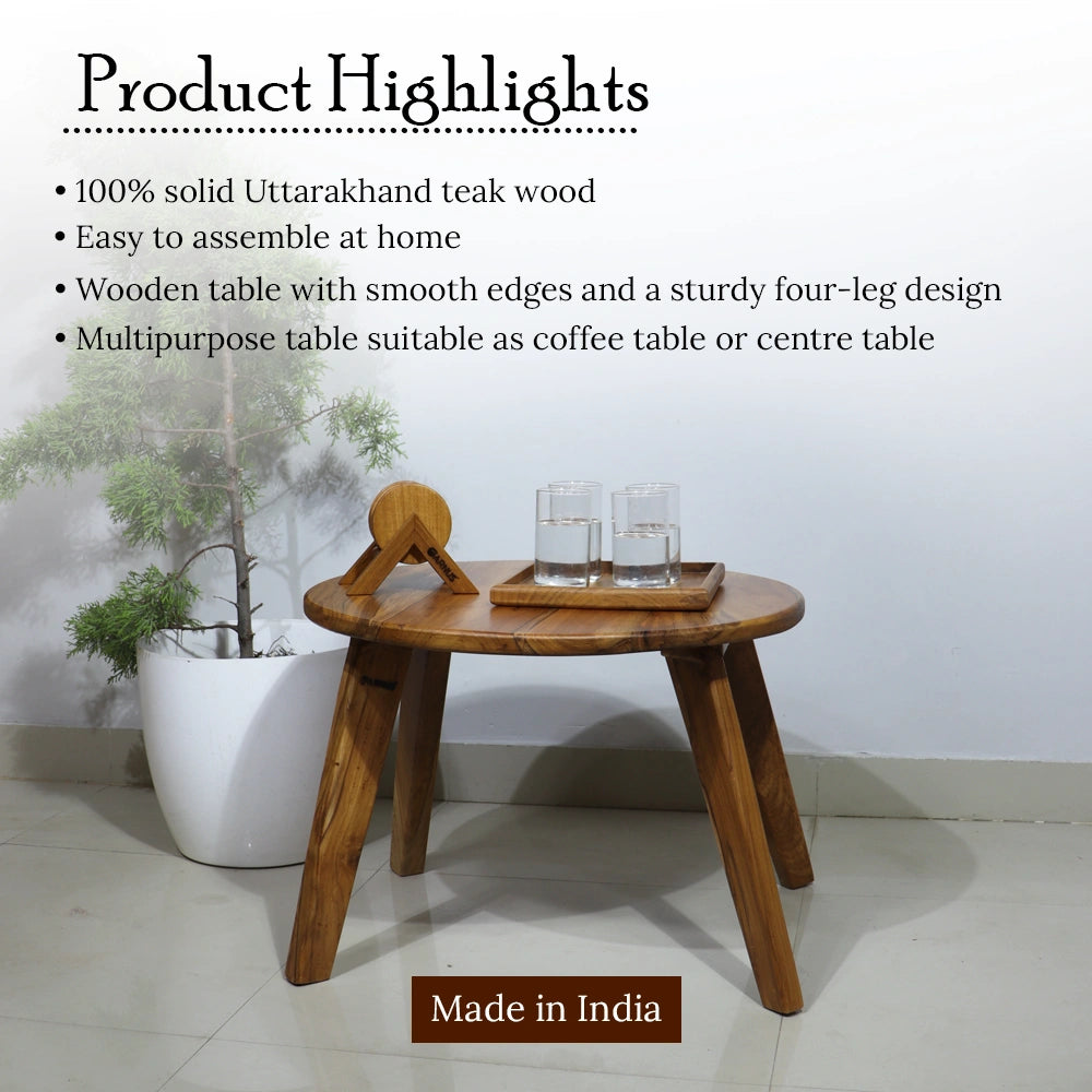 Wooden Coffee Table - Round