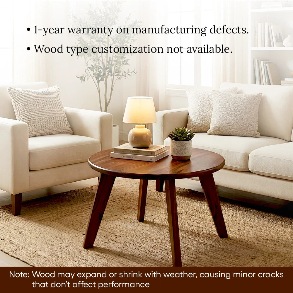 Wooden Coffee Table - Round