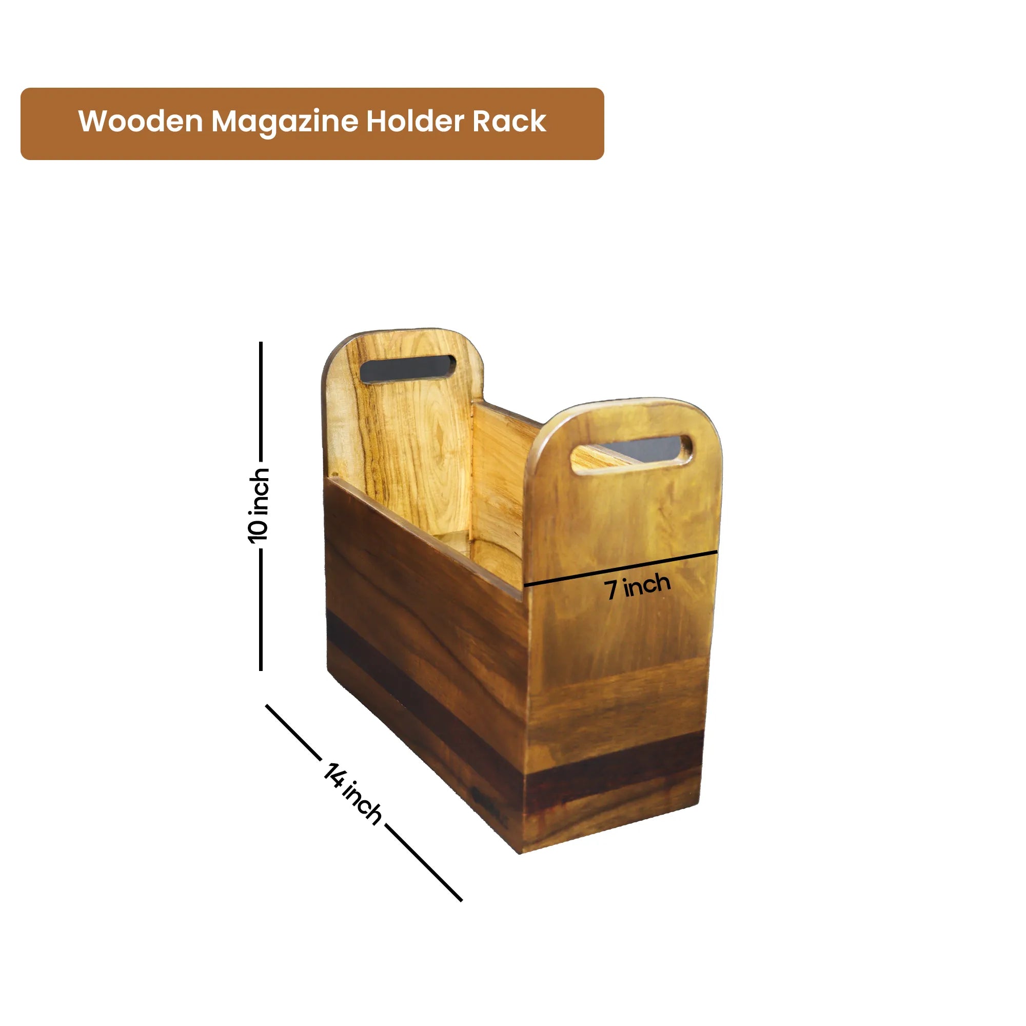 Wooden Magazine Holder Rack