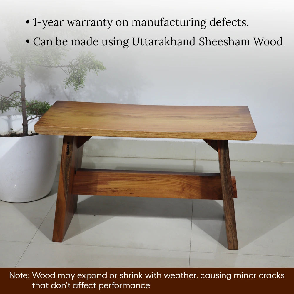 Taal Wooden Solid Bench - Medium