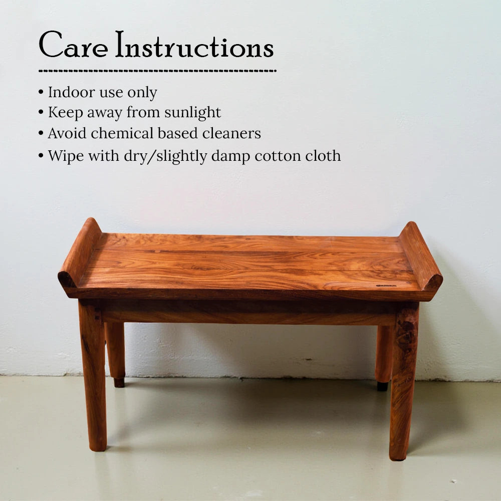 Uttarakhand Sheesham Wood Bench | 2-Seater