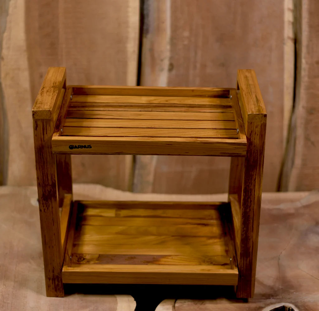 Versatile Teak Wood Shelf Organizer