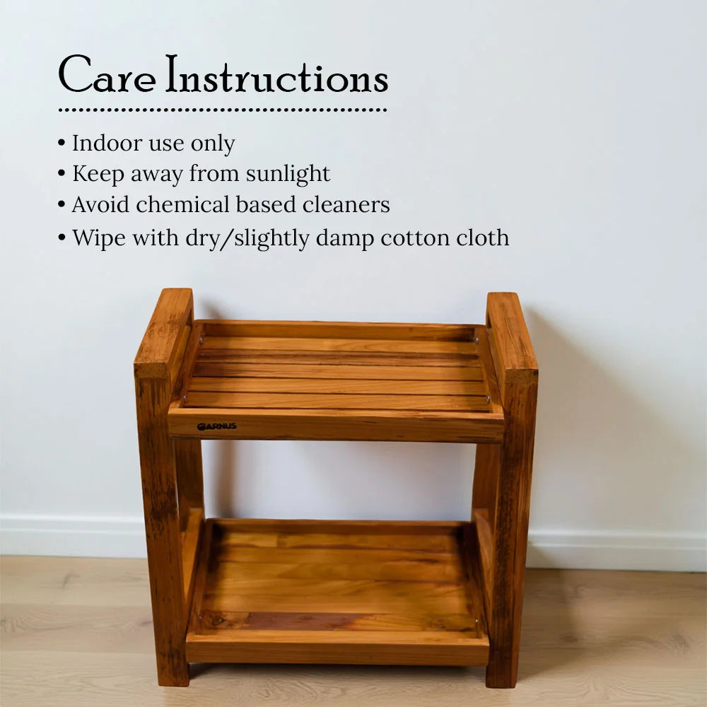 Versatile Teak Wood Shelf Organizer