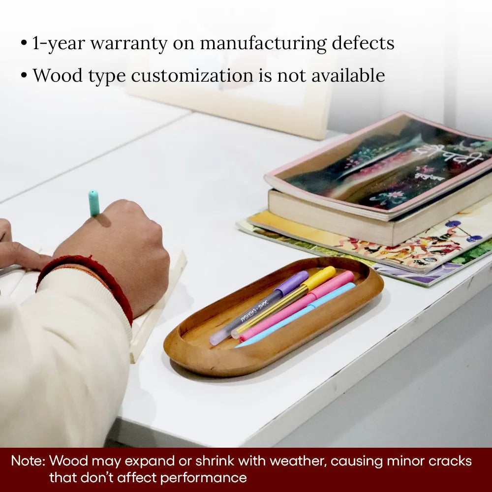 Wooden Desk Organiser Tray