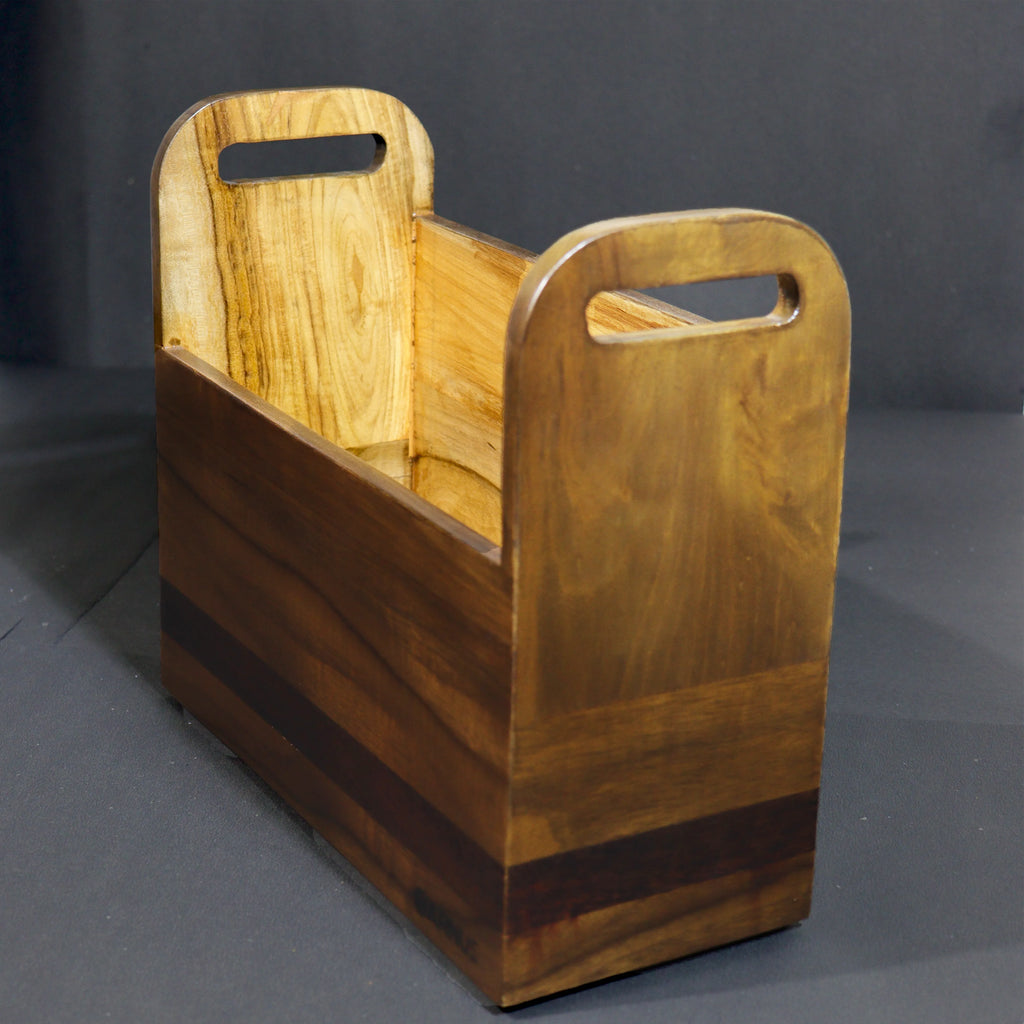Wooden Magazine Holder Rack