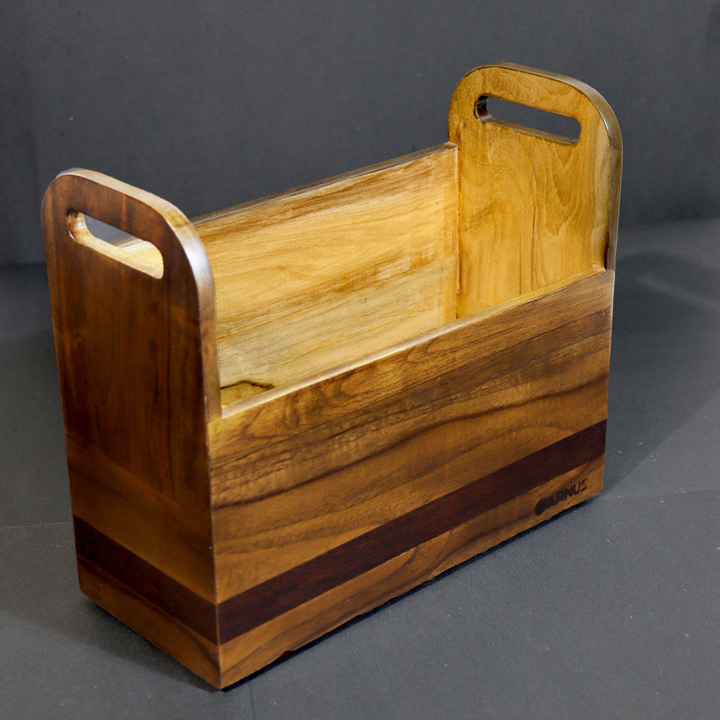 Wooden Magazine Holder Rack