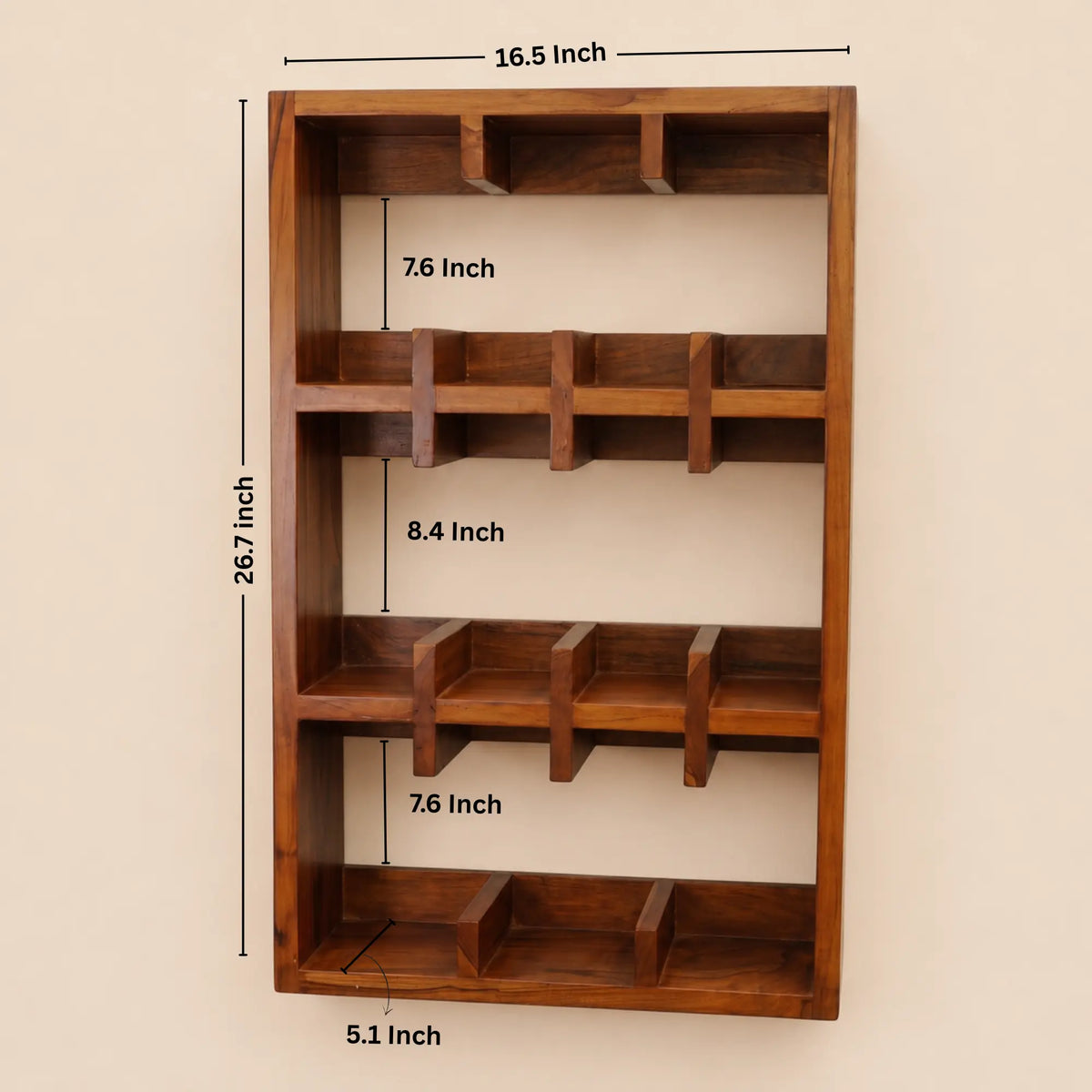 Wooden Wall-Mounted Cup Holder