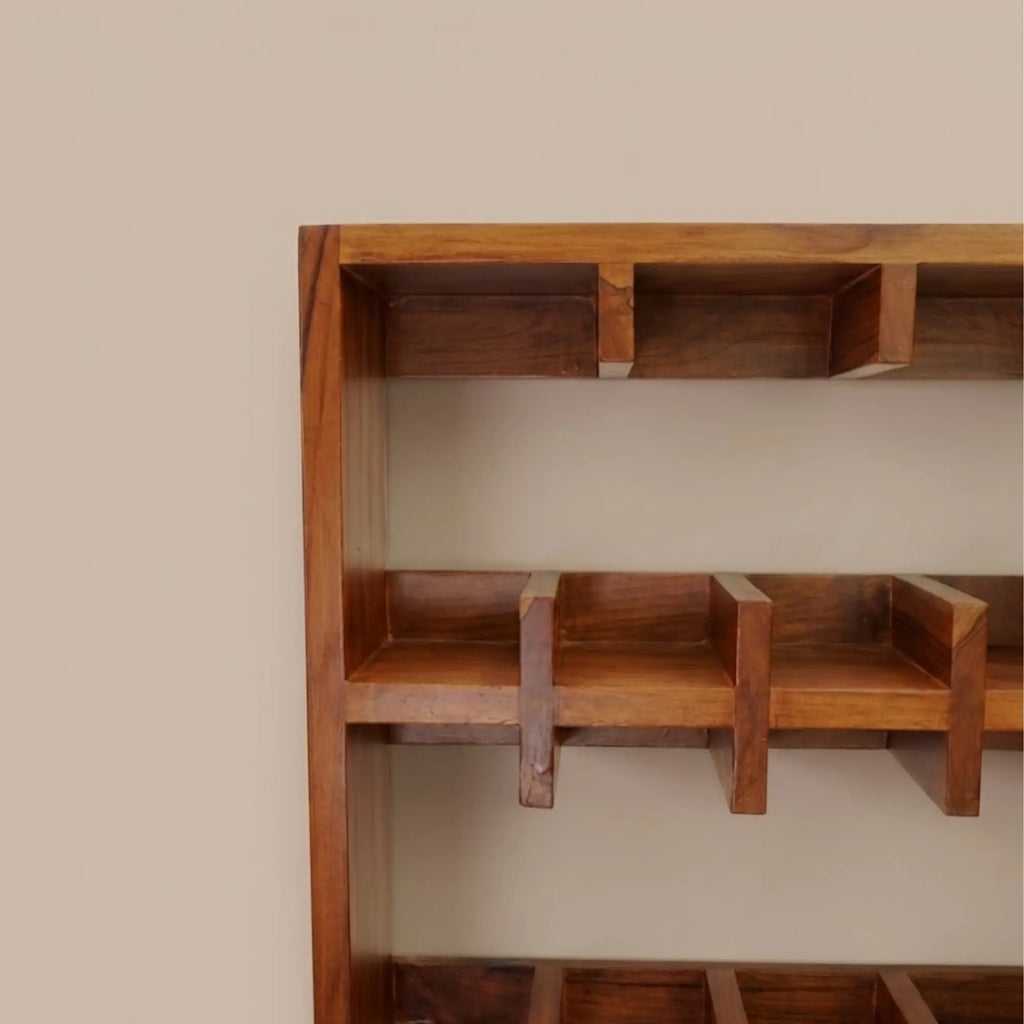 Wooden Wall-Mounted Cup Holder