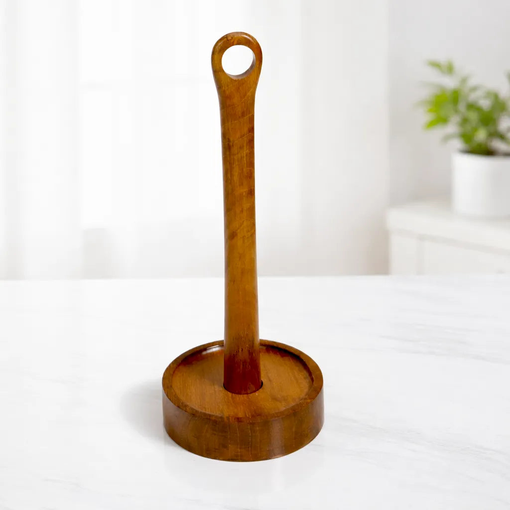 Wooden Paper Towel Holder Stand